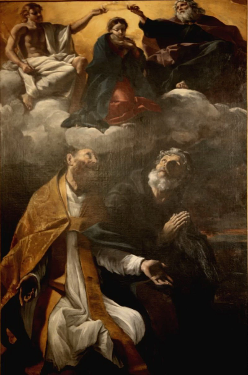 71-Incoronazione della Vergine con i santi Agostino e Guglielmo - Basilica di Sant'Agostino in Campo Marzio, Roma